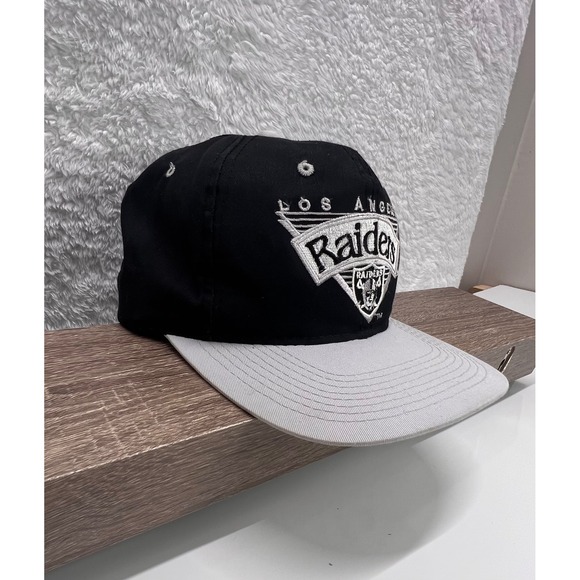 Vintage Los Angeles Raiders Hat NFL Young An Black Gray Snapback One Size - Picture 2 of 9
